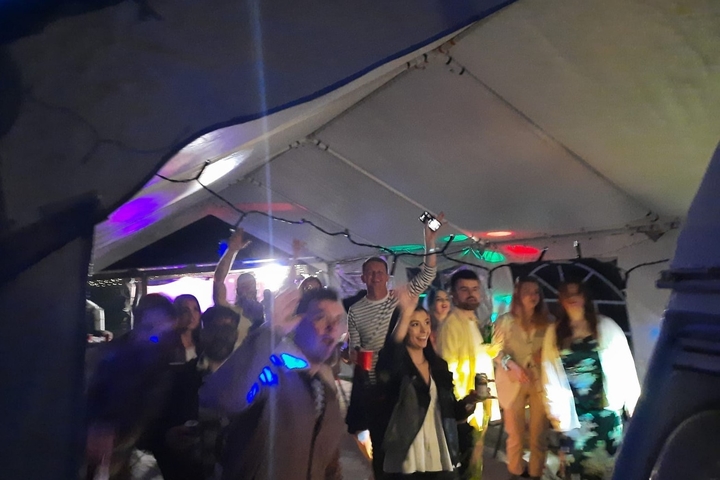 Image of a garden party.